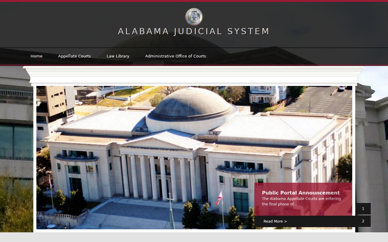 Alabama Judicial System resources for a Randolph County court docket